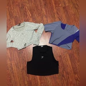 Gymshark Shirt Lot (long sleeve, tank and tee)